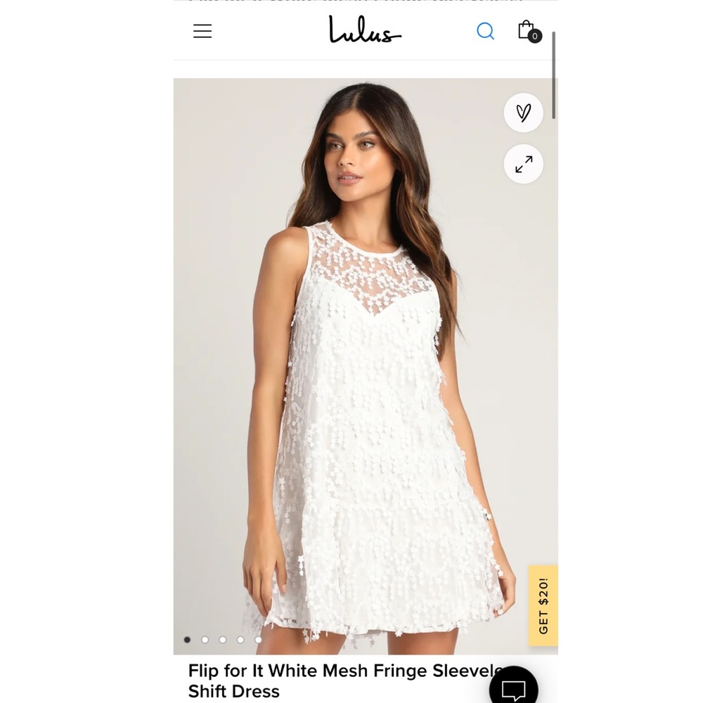 Lulus mesh fringe shift dress- BNWT SIZE SMALL